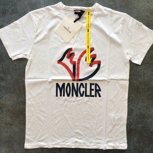 Moncler Casual T-shirt Men's Short Sleeve Cotton